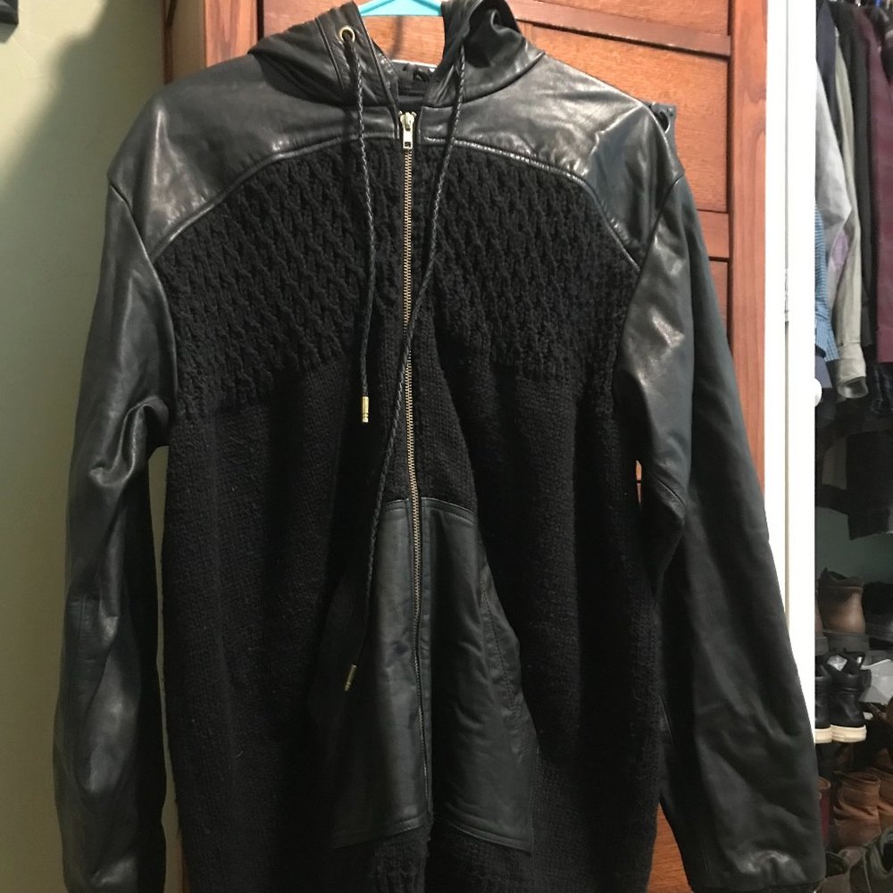 Skingraft Lamb Leather Hoodie (L)